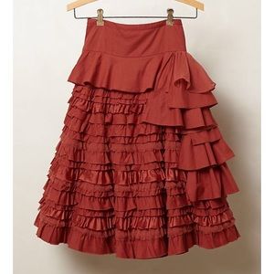 Anthropologie Ruffle Skirt 8
